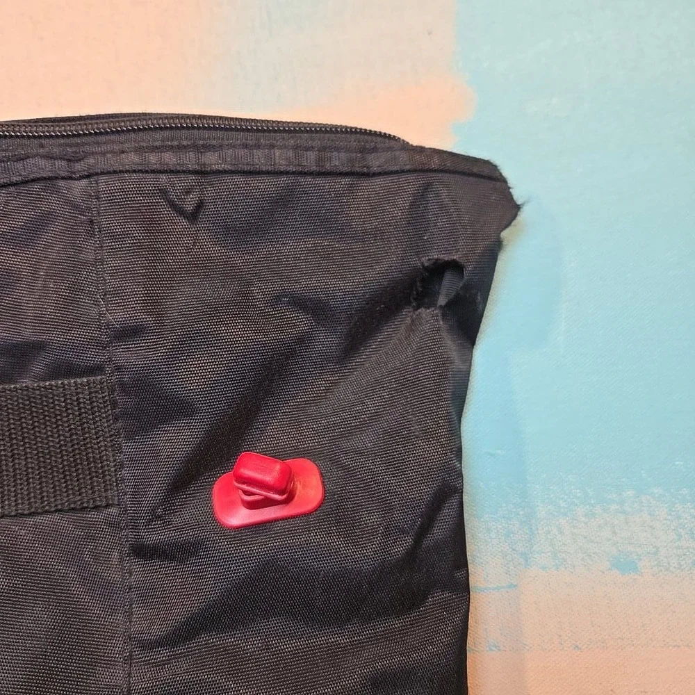 Vtg 1990s United Colors Of Benetton Nylon Duffel Black Logo‎ Colorblock Pockets